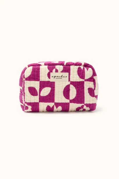 Petite Trousse Gaya Damier Fushia